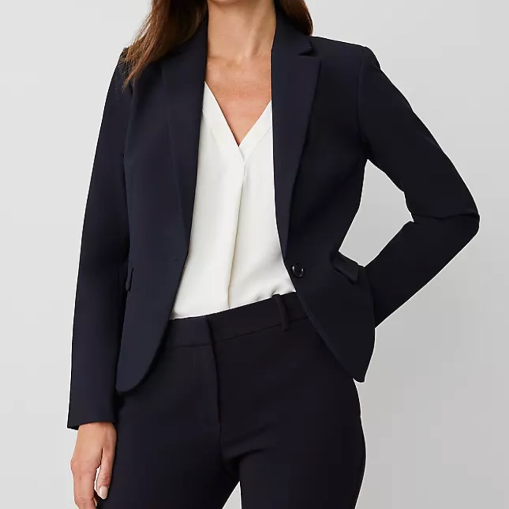 Ann Taylor The Notched One Button Blazer